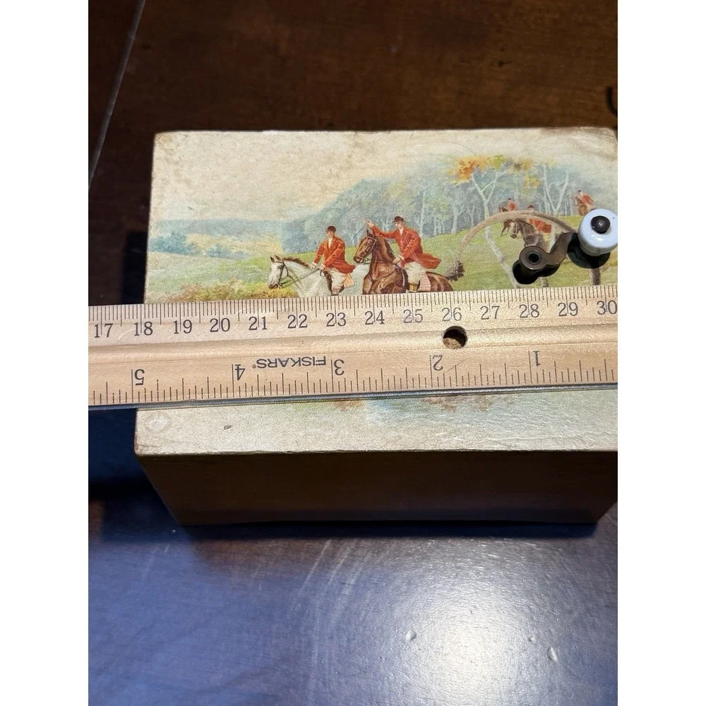 Antique C-Crank Music Box 1870s Manivelle Sur le Pont d'Avignon Equestrian Works